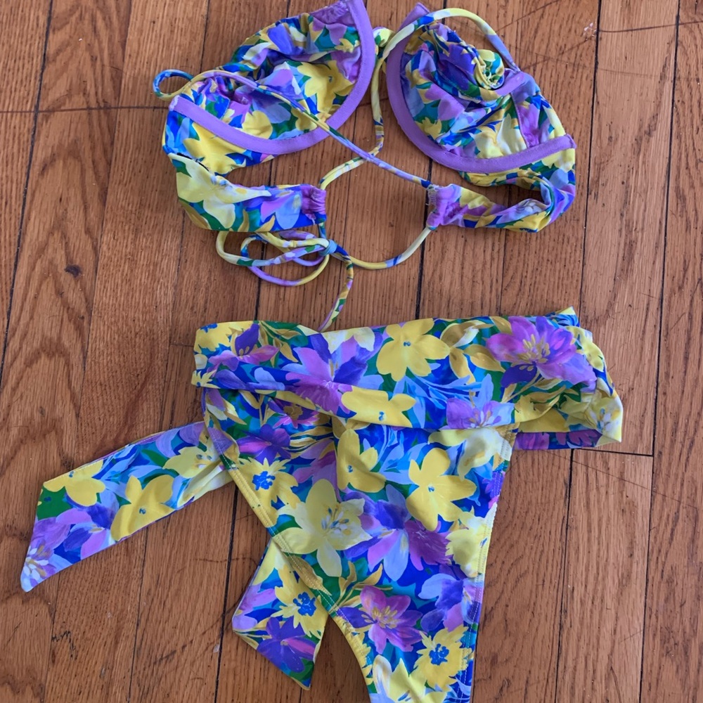 For Love and Lemons floral bikini